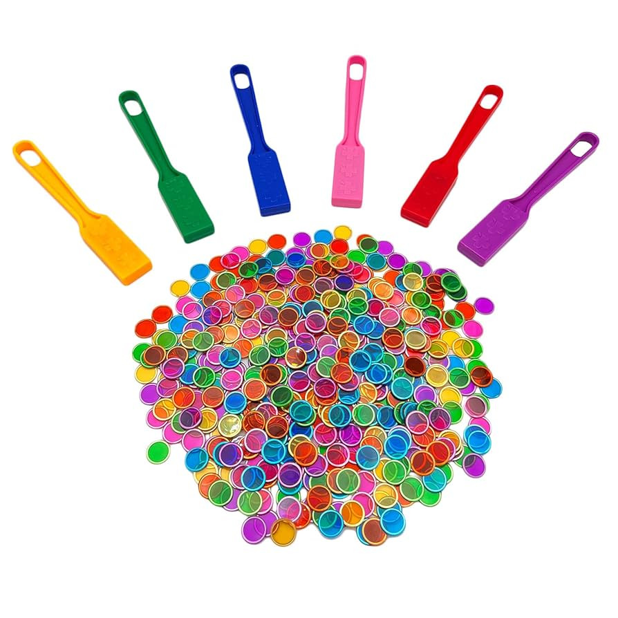 Magnetic Bingo Wand with Chips,6-Pack& 600 Metal Chips, 6 Color Metal Chips-for Large Group Games... | Amazon (US)
