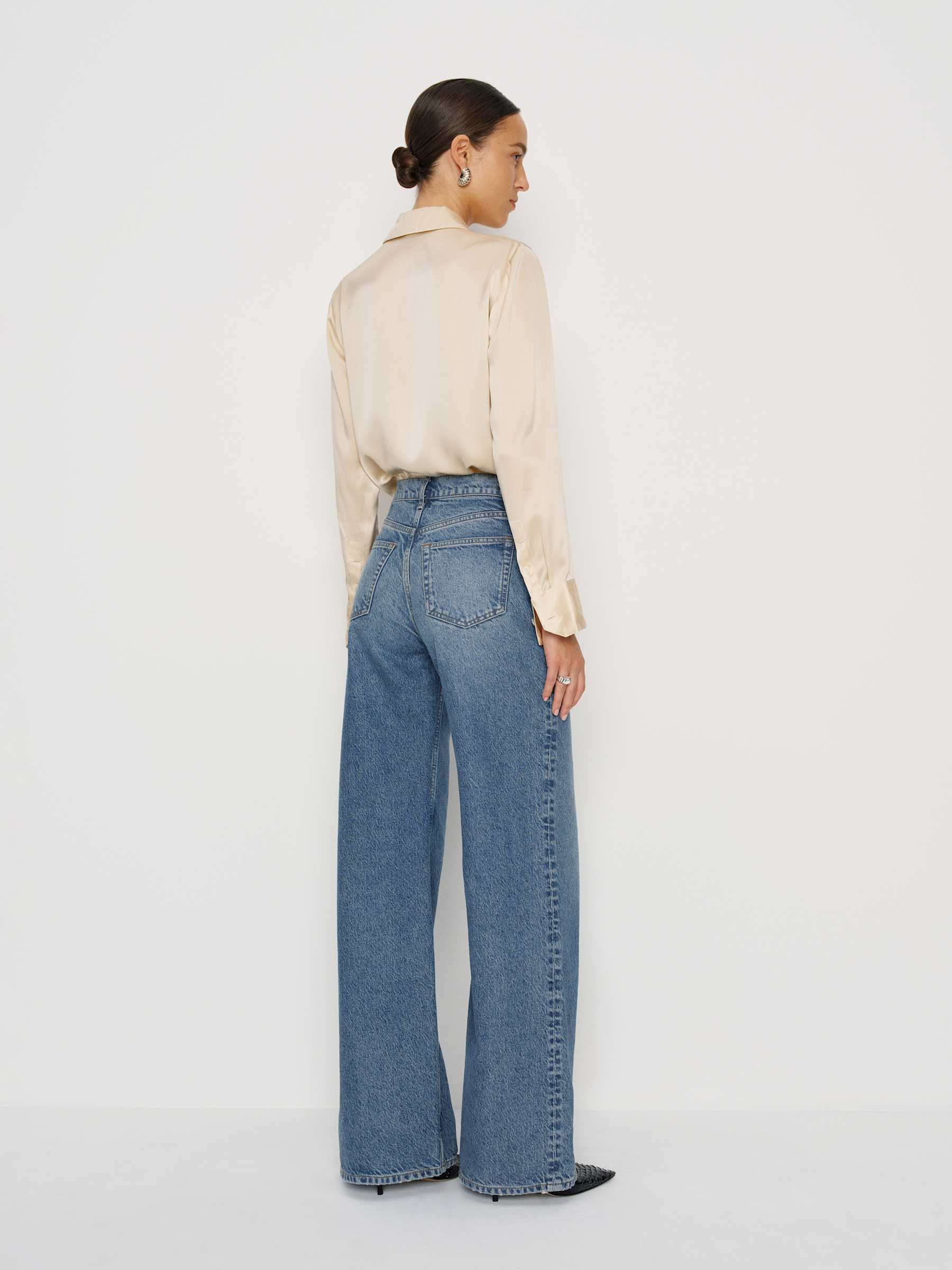 Cary High Rise Slouchy Wide Leg Jeans | Reformation (Global)