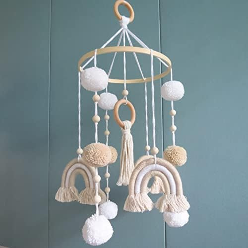 Neutral Boho Rainbow Baby Mobile for Crib Mobile Nursery DéCor | Amazon (US)