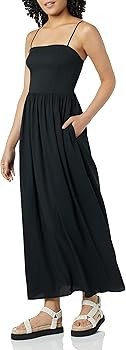 Goodthreads Women's Georgette Smock-Back Cami Maxi Dress | Amazon (US)
