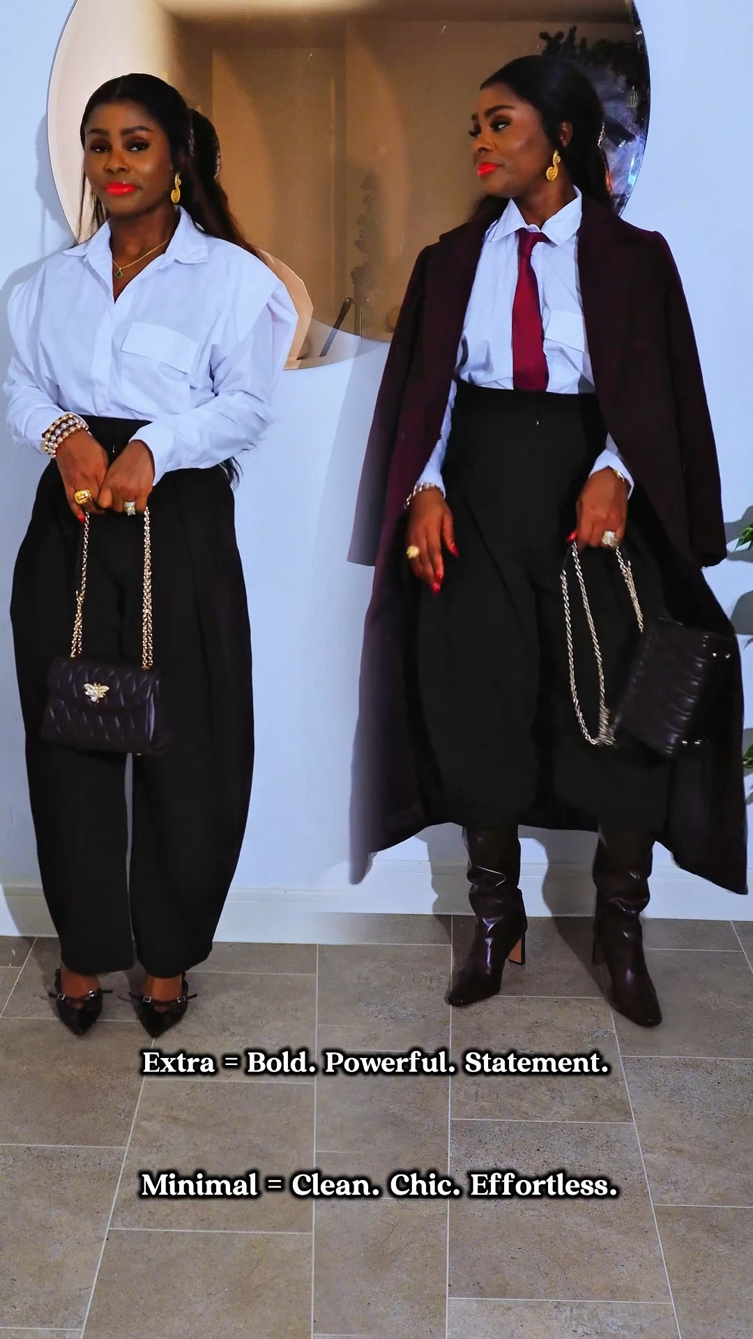 One outfit. Two energies. ✨
Minimal for the days I want clean, effortless elegance.
Extra for the days I’m stepping in bold confidence.

Because style isn’t about rules — it’s about how you show up. 🤍
Which look are you today: Minimal or Extra? 👀

👇🏽 Tell me in the comments
Link attachedd

#WorkwearStyle #ModestFashion #OfficeStyleInspo #StyledByMe #MinimalStyle #BoldStyle #ElegantLooks #FashionCreator #WorkingMumStyle #GPStyle #BlingDr

#LTKworkwear #LTKuk #LTKstyletip