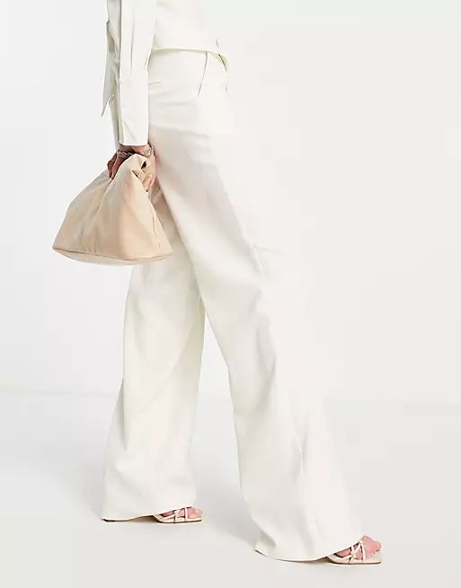 Extro & Vert - Pantalon large taille haute - Blanc cassé | ASOS (Global)