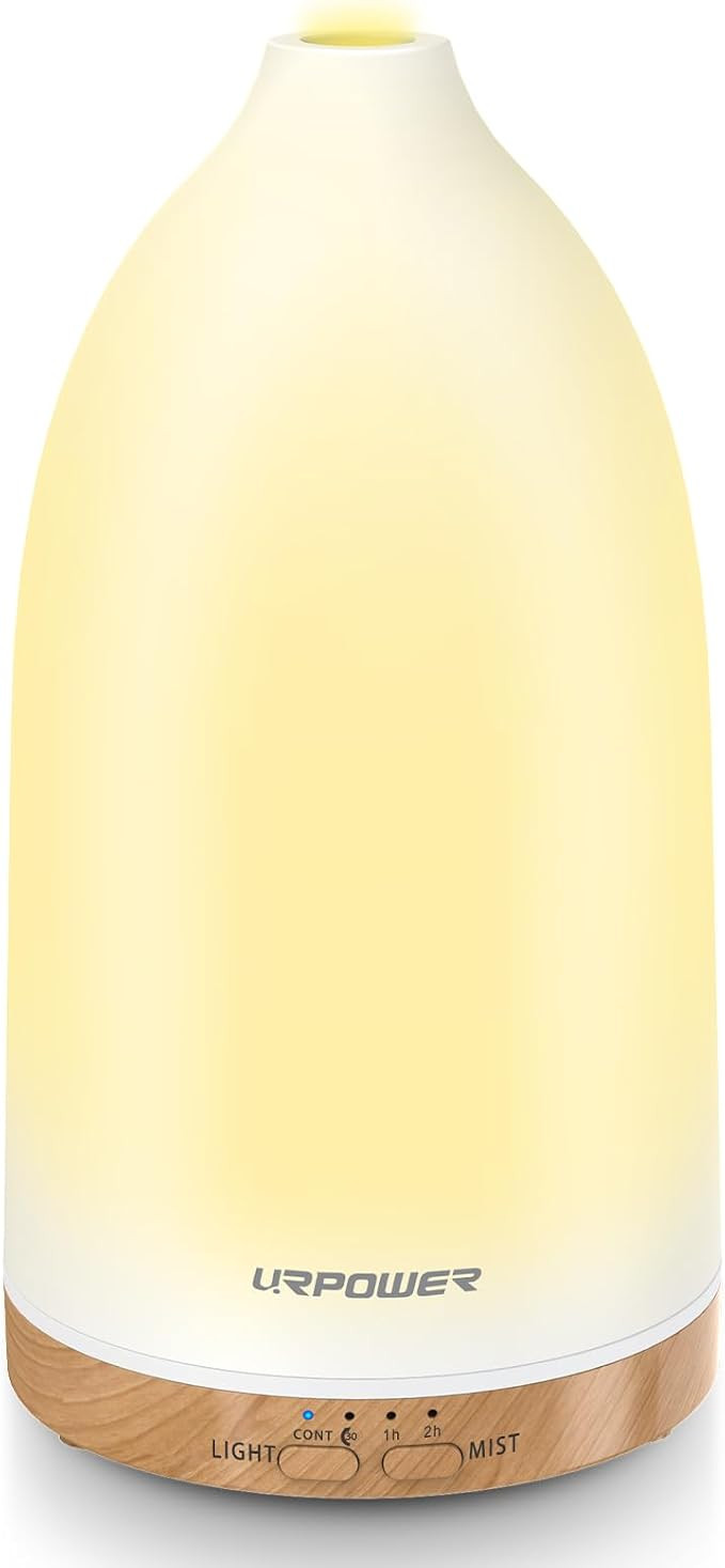 URPOWER Essential Oil Diffuser with 7 LED Color Changing Lights, Timer & Auto-Off - Ultrasonic Ar... | Amazon (US)
