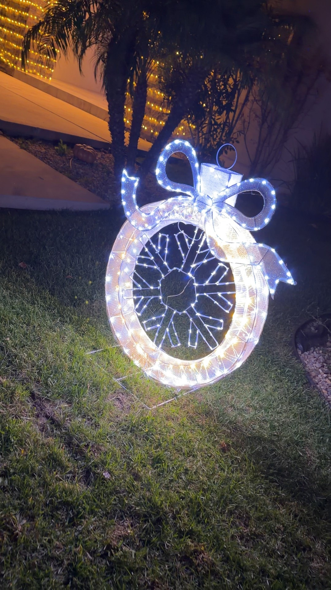 Front yard Christmas decorations 