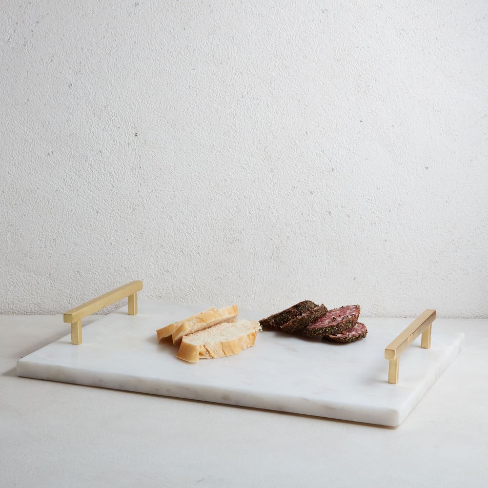 Marble &amp; Brass Charcuterie Board | West Elm (US)