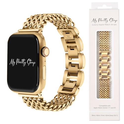 My Pretty Strap - Compatible Apple Watch Band Strap, Stainless Steel Fashion iWatch Replacement S... | Amazon (US)