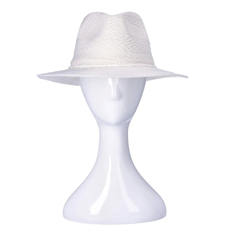 Time and Tru Women's Polyester Knit Fedora, Ivory | Walmart (US)