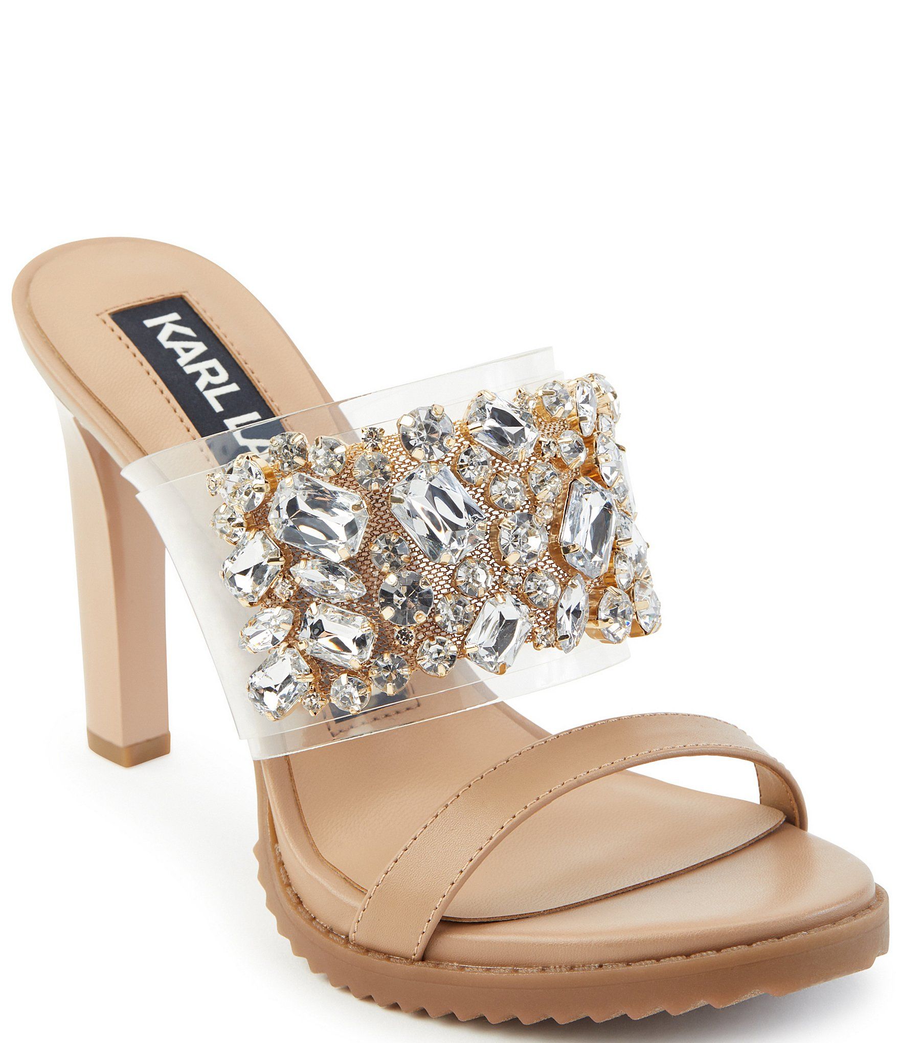 KARL LAGERFELD PARIS Bedika Embellished Stiletto Dress Sandals | Dillard's | Dillard's