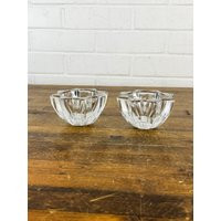 Pair Clear Crystal Star Shaped Vintage Votive Candle Holders Matching Holder Glass | Etsy (US)