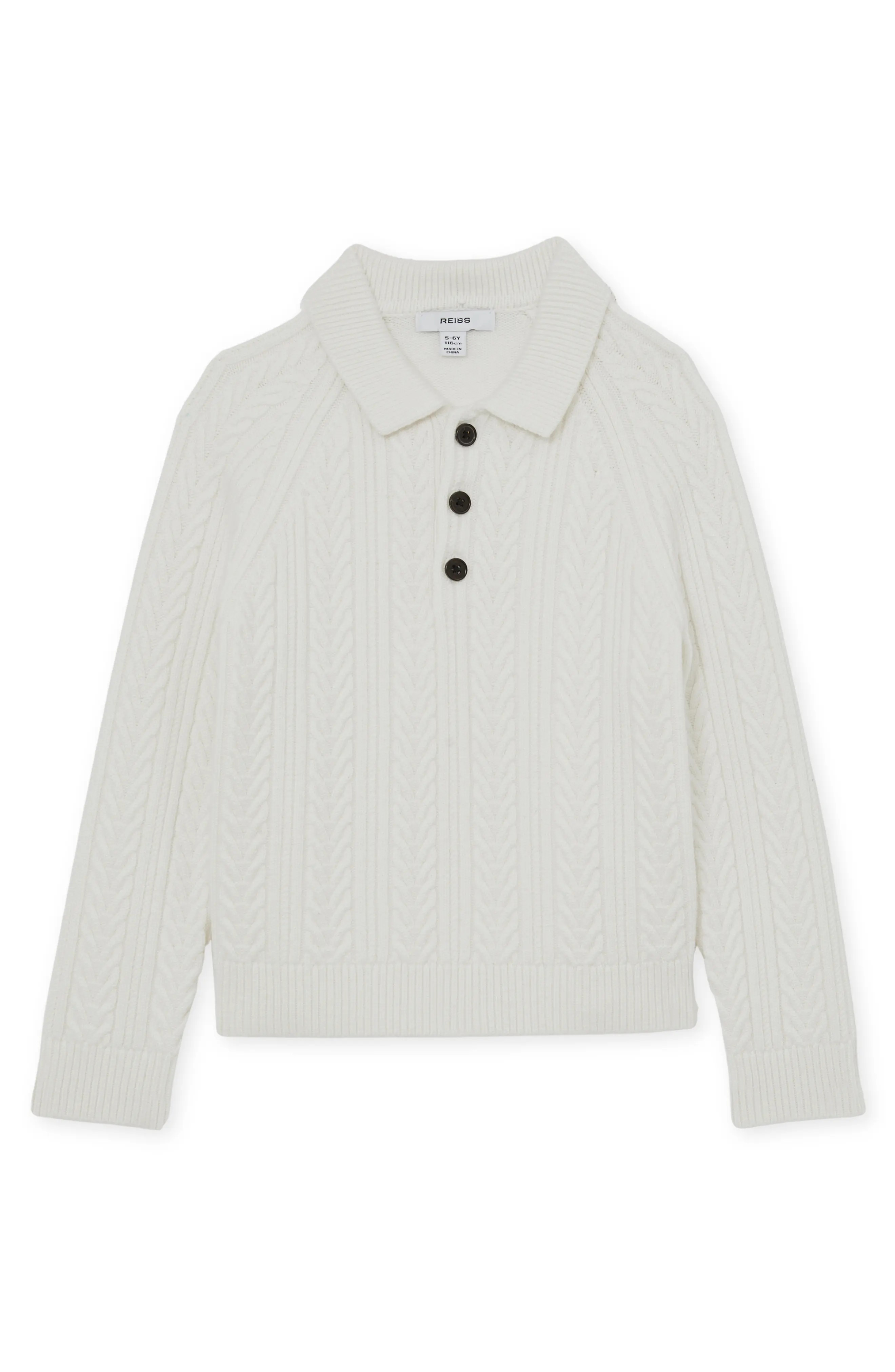 Reiss Kids' Evesham Polo Sweater in Off White at Nordstrom Rack, Size 9-10Y | Nordstrom Rack