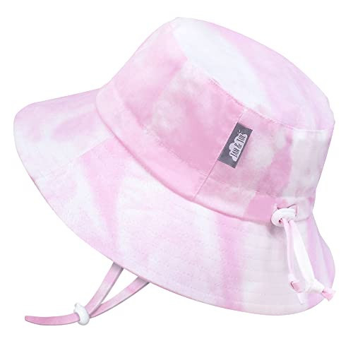 JAN & JUL Adjustable Baby Girl Bucket Hat, 50+ UPF, 100% Cotton (S: 0-6 Months, Pink Tie-Dye) | Amazon (US)