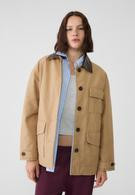 Jacket with pockets and a contrast collar | Stradivarius (UK)