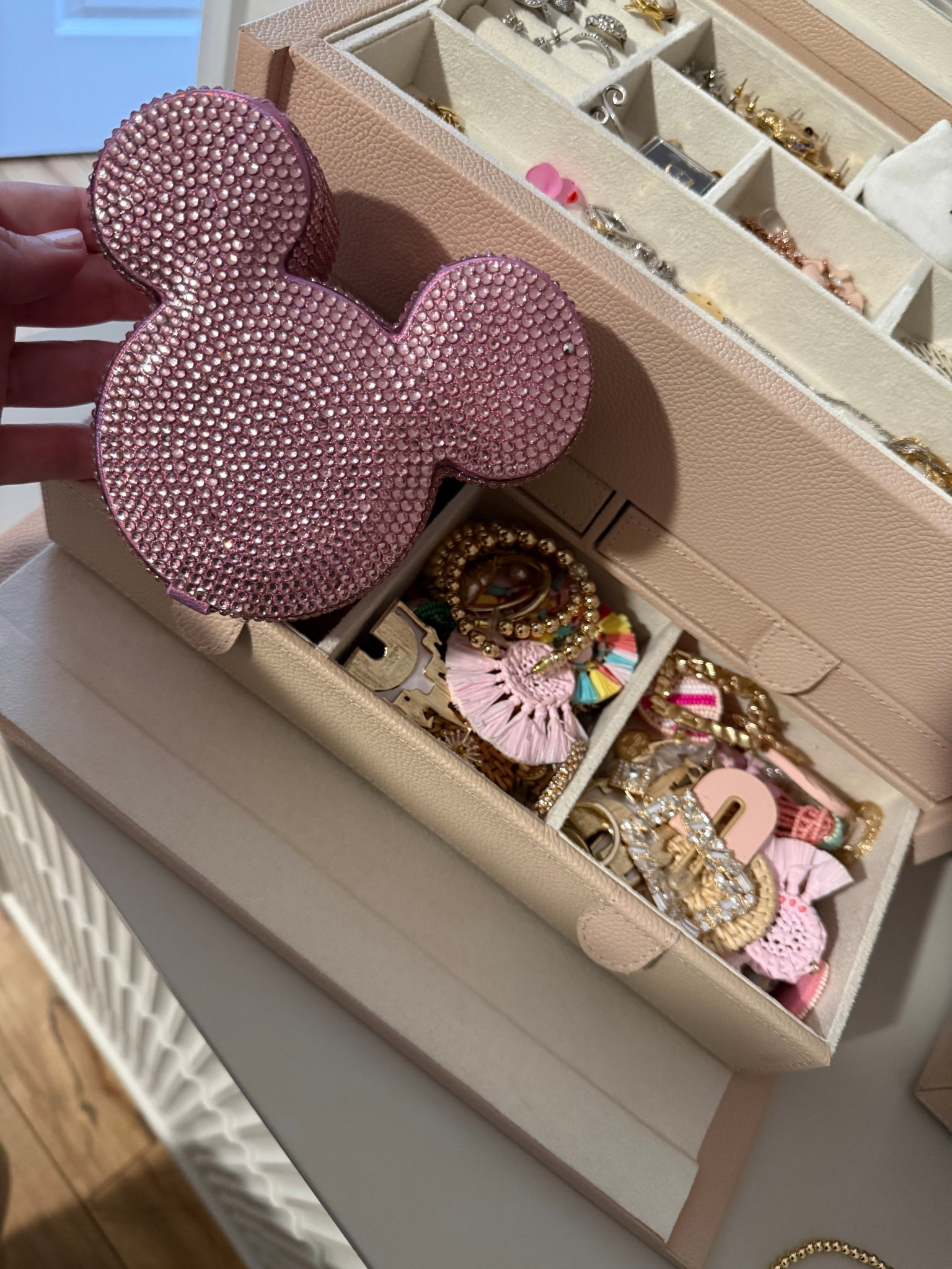 Disney themed travel jewelry box?! YES PLEASE! This piece of perfection is from BaubleBar and I am obsessed! They are on sale now and this company always has great sales for all your jewelry needs whether Disney related or not! 

#LTKFindsUnder50 #LTKTravel #LTKBeauty