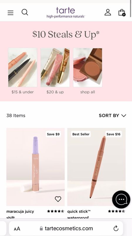 Tarte $10 steals and up! Plus free shipping! Great savings on your favorite Tarte products! I love the maracuja lipsticks and lip crème! 

#LTKover40 #LTKbeauty #LTKsalealert