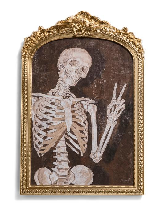 18x12 Playful Skeleton Wall Art | TJ Maxx