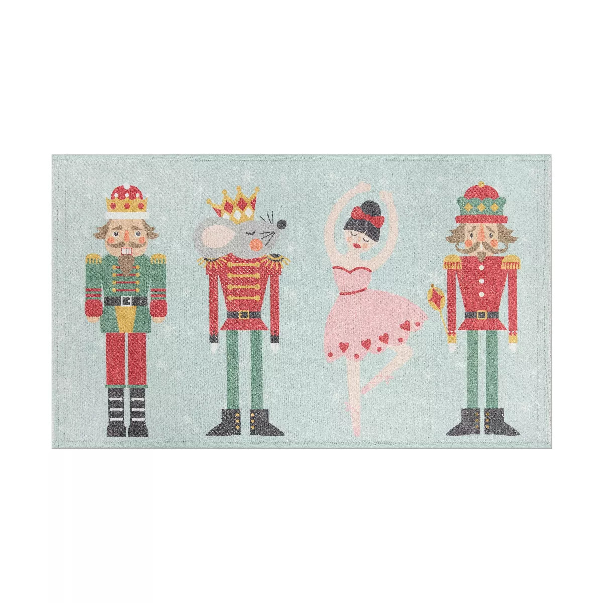 20"x34" Holiday Nutcrackers and Ballerina Scatter Rug Pink | Target
