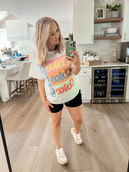 My new go-to shirt from Free People! Love the colors and that it looks vintage! Perfect graphic tee for summer paired with cute Walmart sneakers! 

#LTKbump #LTKunder50 #LTKshoecrush