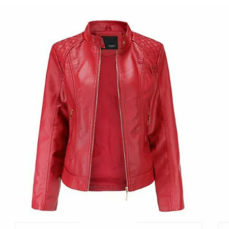 Swiusd Zip Up Jackets for Women Womens Sweatshirts Moto Jacket Women Black Women Red Leather Jacket  | Walmart (US)