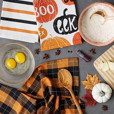 Halloween Pattern Kitchen Towels, Set of 3 | Kirkland's Home