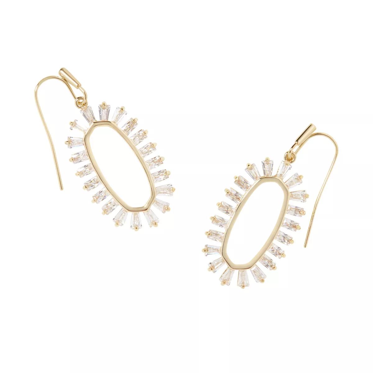 Kendra Scott Jessa Mix Crystal 14K Gold Over Brass Open Frame Drop Earrings | Target