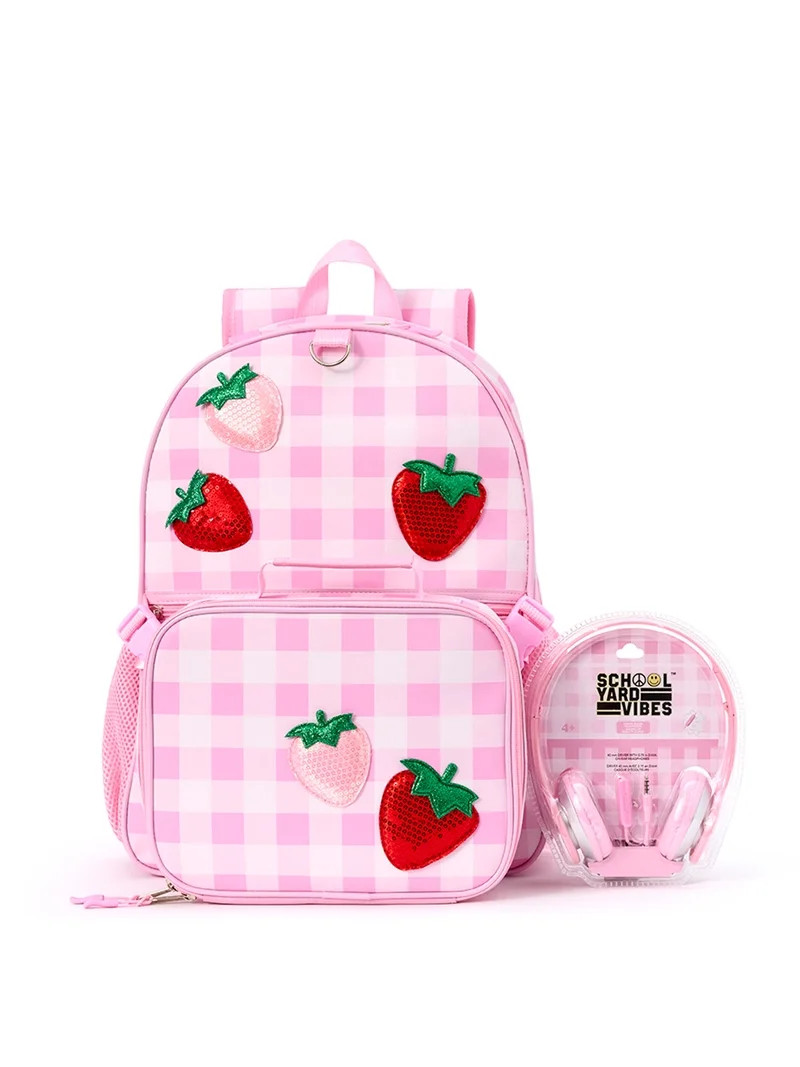 Schoolyard Vibes 17" 3 Piece Backpack Set with Headphones and Kids Lunch Box | Walmart (US)