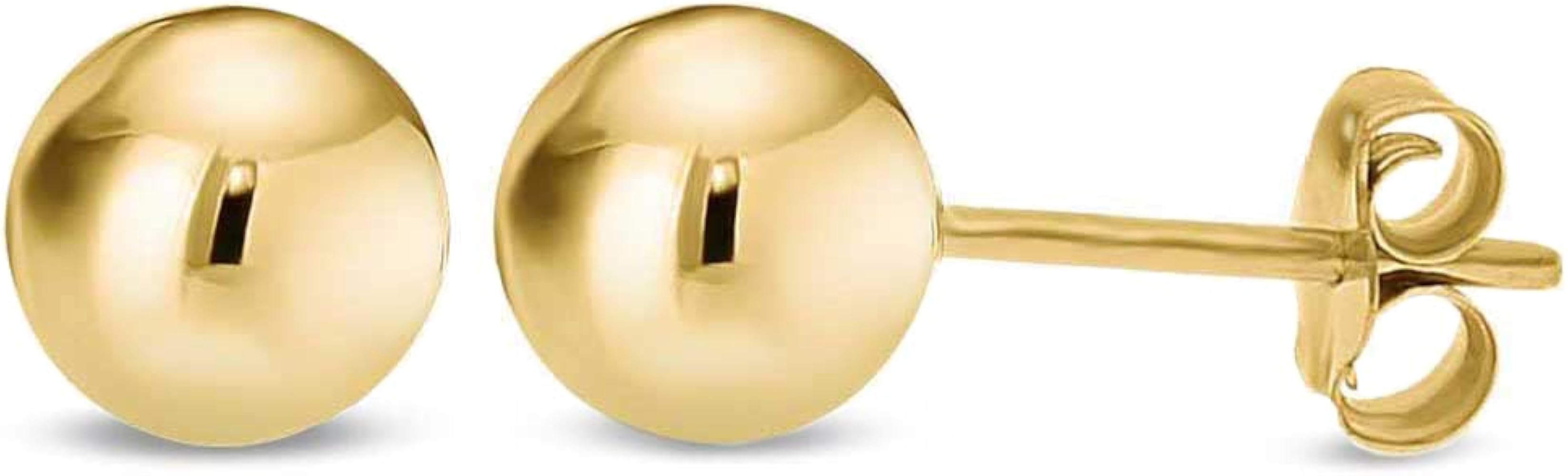 14K Gold Filled Earrings Round Ball Gold Studs Earrings for Women Gold Earrings | Available from ... | Amazon (US)