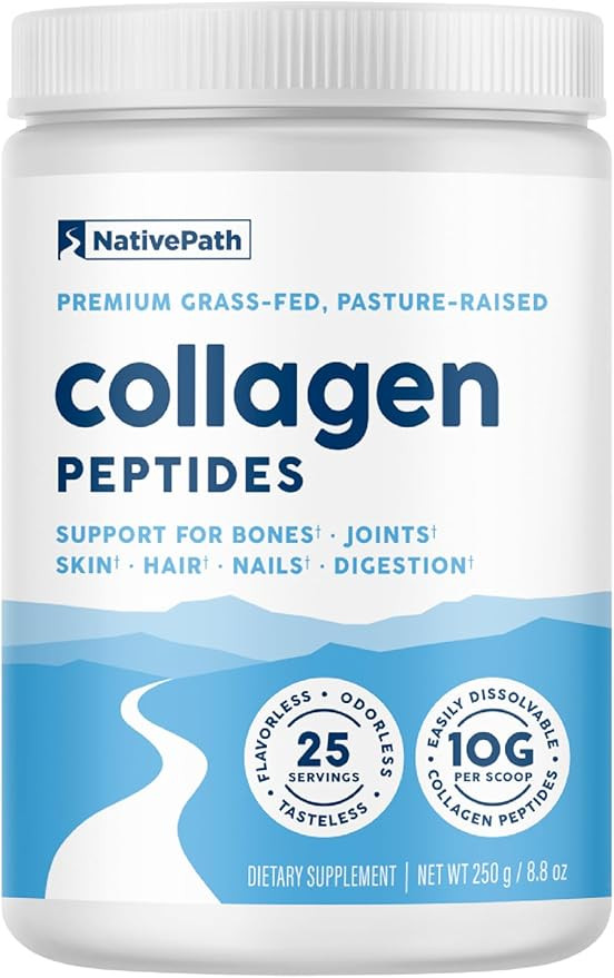 NativePath Collagen Peptides Protein - Hydrolyzed Type 1 & 3 Collagen Powder for Skin, Hair, Nail... | Amazon (US)