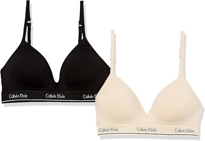 Calvin Klein Kids Girls' Seamless Wirefree Comfort Bralette Bra 2-Pack | Amazon (US)
