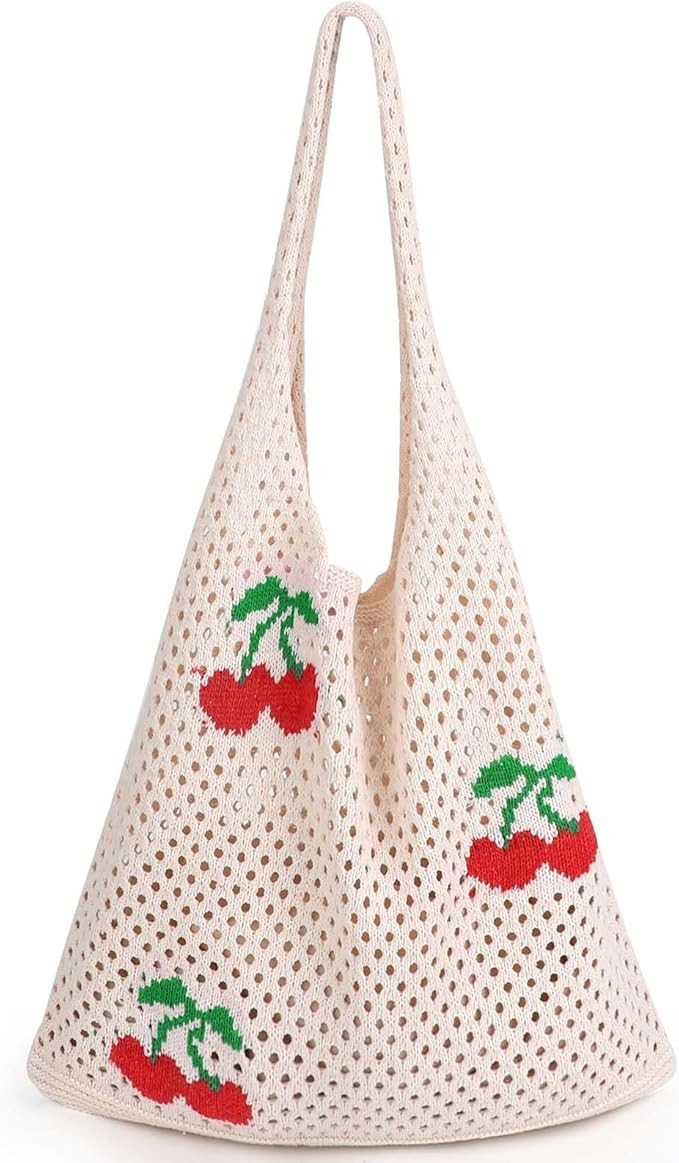 hatisan Crochet Bags for Women - Large Tote Aesthetic Handbag Shoulder Hippie Knit Bag | Amazon (US)