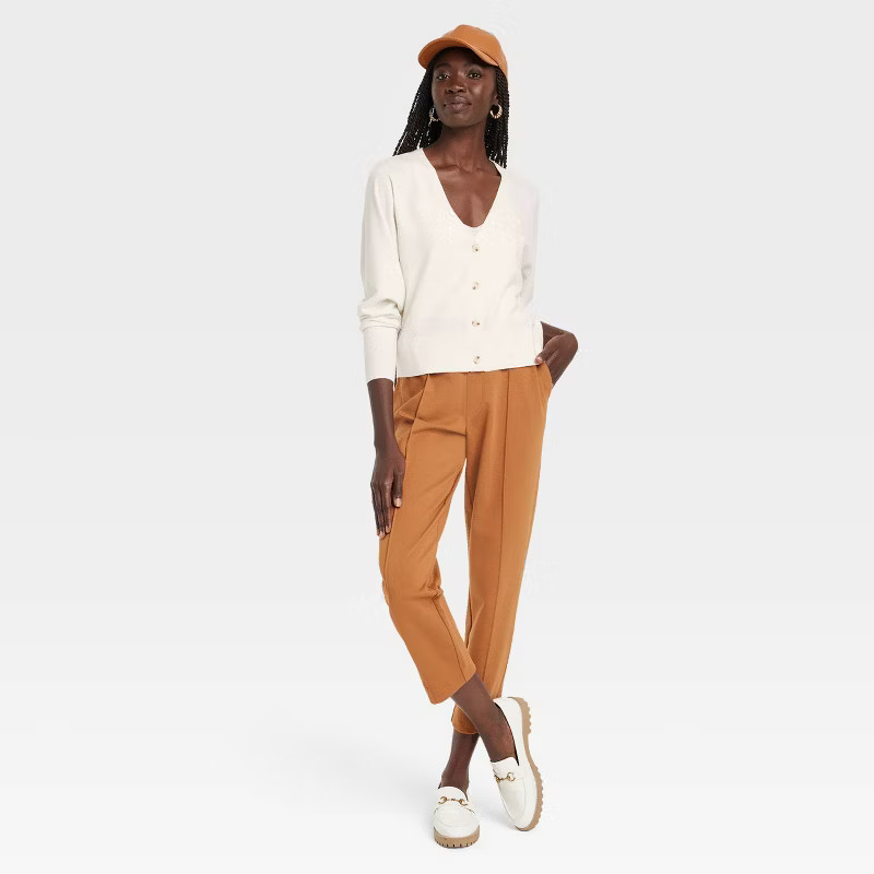 Women's Button-Front Fine Gauge Ribbed Cardigan - A New Day™ | Target