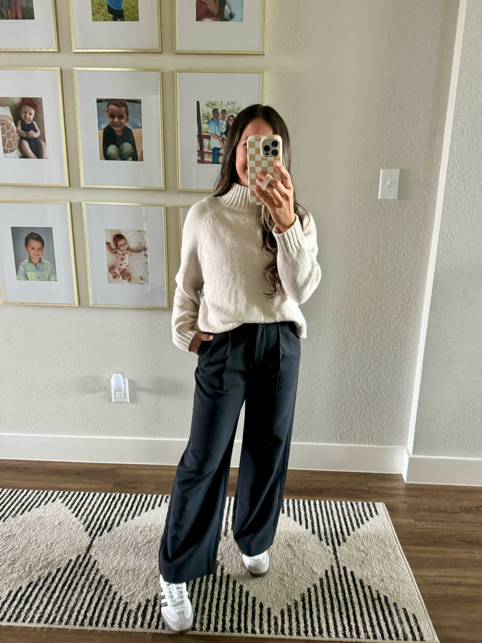 Old navy sweater, Abercrombie pants, Abercrombie Sloan petite pants, Abercrombie Sloan, black pants, black dress pants, cream sweater, old navy sweater, sweater sale, petite outfits, thanksgiving iutfit, adidas samba, samba outfits 

#LTKHoliday #LTKstyletip #LTKSeasonal