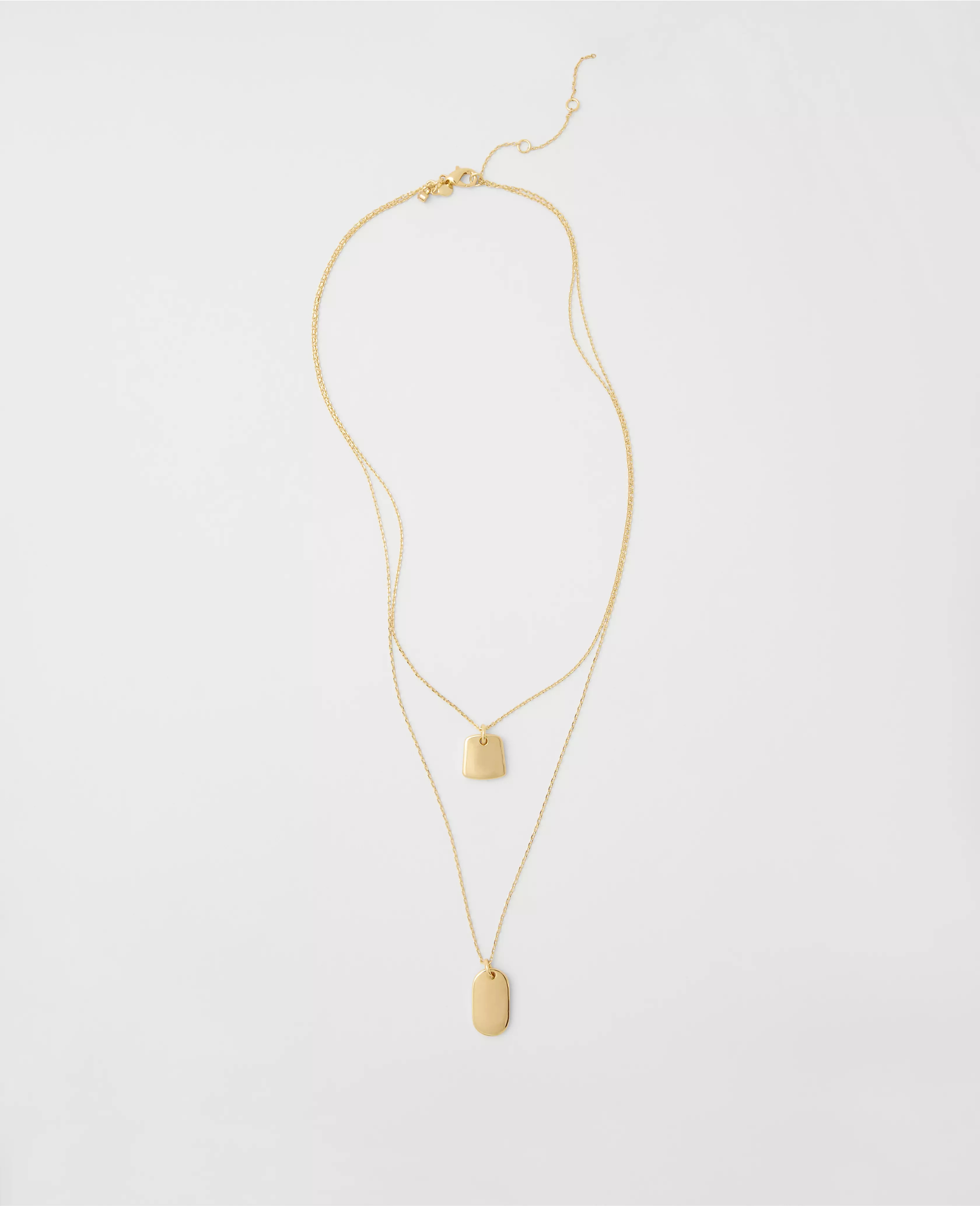 Double Chain Nugget Necklace | Ann Taylor