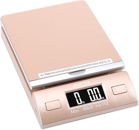 Accuteck Gold 86Lbs Digital Shipping Postal Scale with Batteries and AC Adapter | Amazon (US)