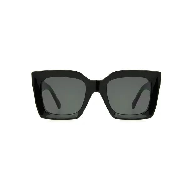 Scoop Women's Square Black Sunglasses - Walmart.com | Walmart (US)