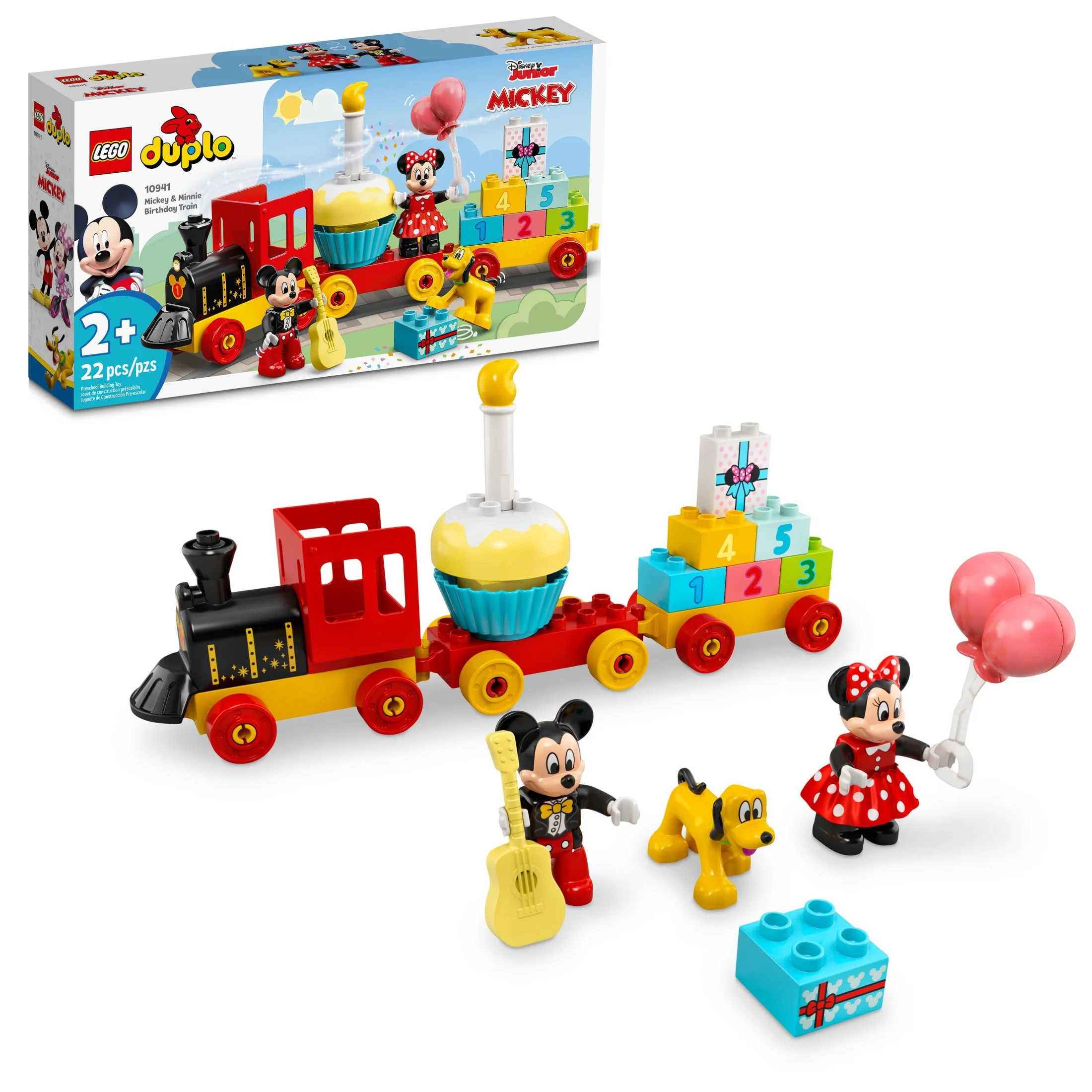 LEGO DUPLO Disney Mickey & Minnie Mouse Birthday Train Toy - Building Blocks for Toddlers, Ages 2... | Walmart (US)