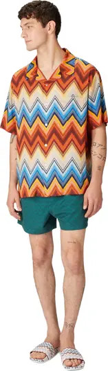 Missoni Viscose Bowling Shirt With Macro Zigzag And Breast Pocket | Nordstrom | Nordstrom