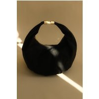 Bristol Croissant Leather Shoulder Bag / Black | MESHKI | ONE SIZE | MESHKI US