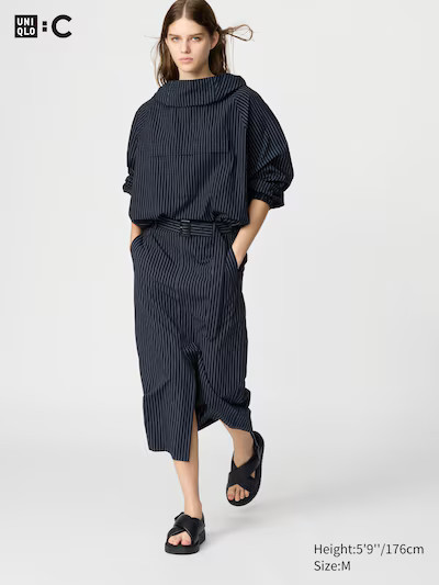 Belted Narrow Skirt | Striped | UNIQLO (US)