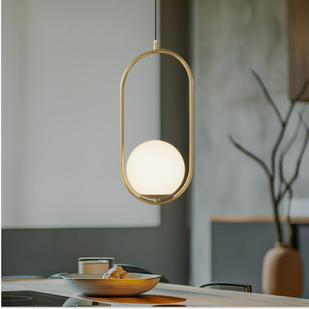 𝗠𝗢𝗗 𝗟𝗜𝗚𝗛𝗧𝗜𝗡𝗚 Jewels & Pearls | Modern Gold Pendant Light Fixture... | Amazon (US)