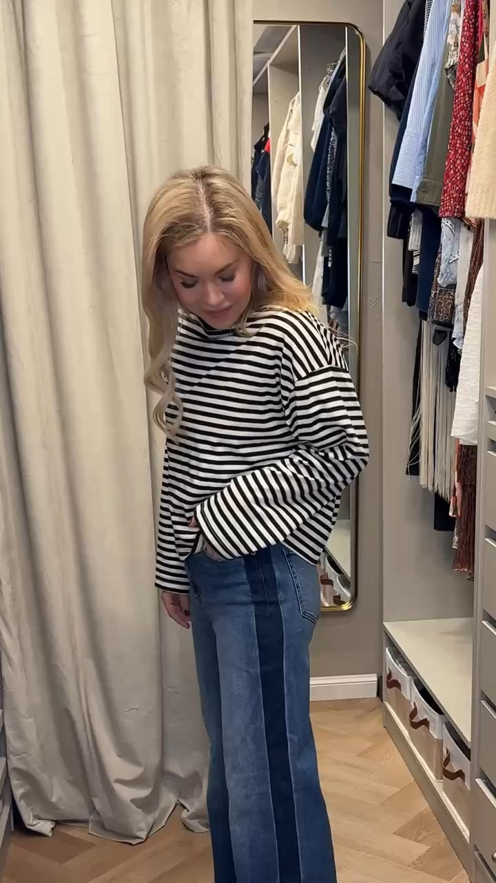 Jeans
Wide leg jeans
Stripe top


#LTKSeasonal #LTKdayinmylife #LTKootd