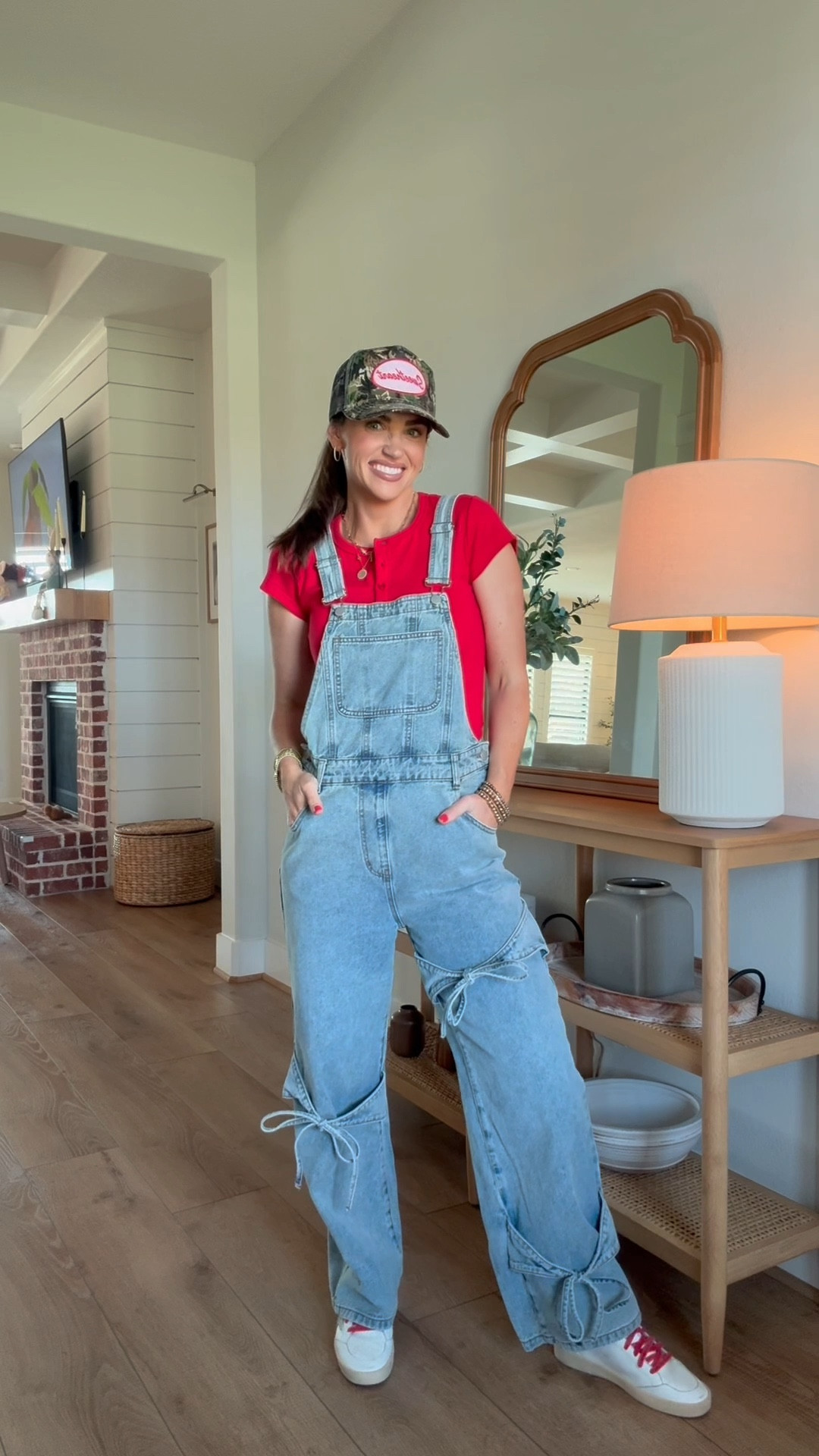 Overalls are a must this spring and summer! These cider ones are so comfy! Paired it with a fun color and a hat! 

#LTKStyleTip #LTKWatchNow