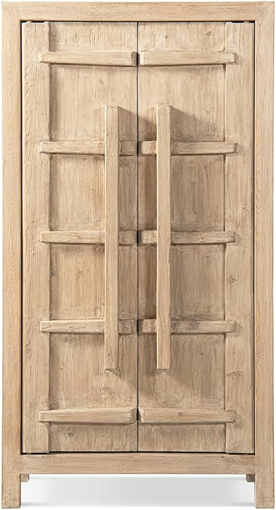 Jennifer Taylor Home Rowan 83" Tall Reclaimed Elm Crossbar Storage Cabinet with Double Doors | Amazon (US)