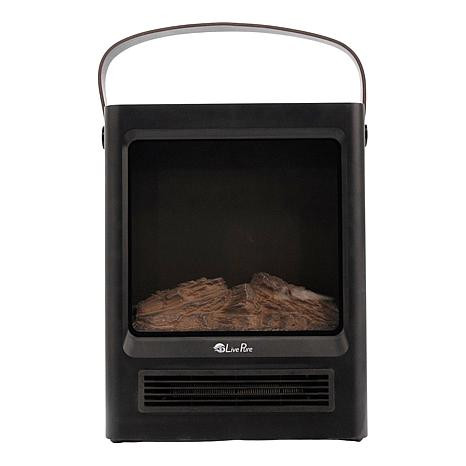 LivePure 15" 1500W Crackle & Glow Heater and Fan | HSN