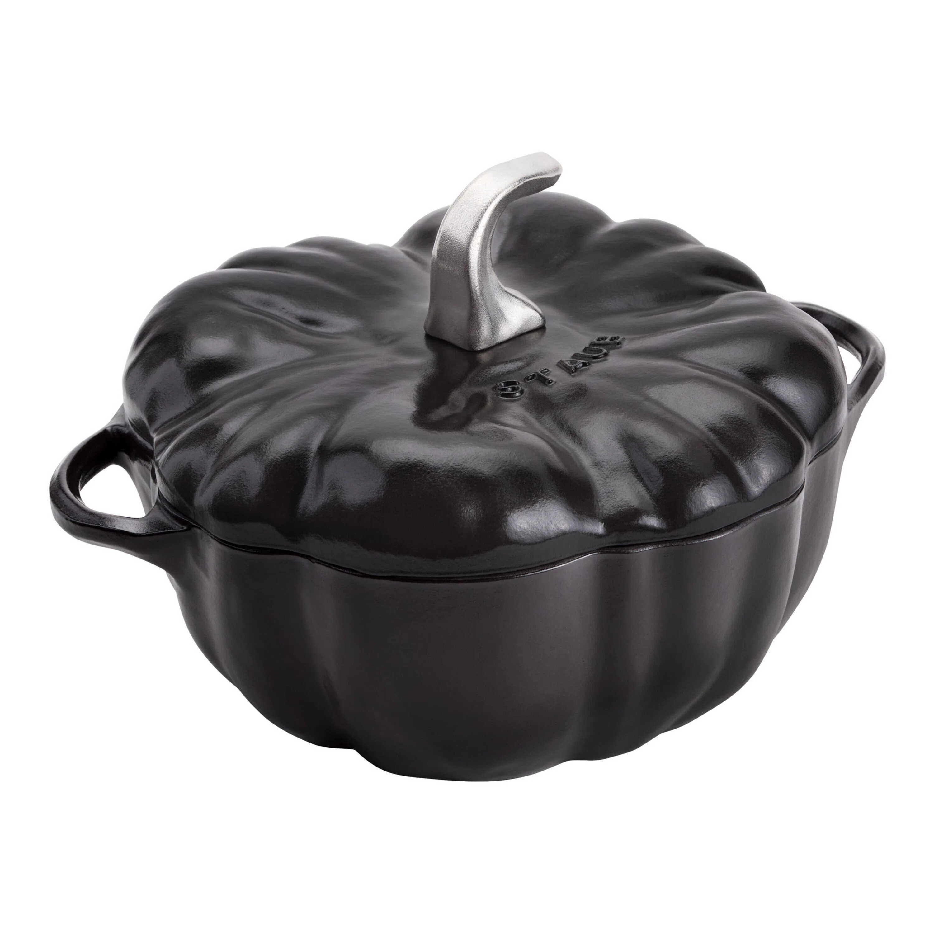 Staub STAUB Cast Iron 3.5-Qt Pumpkin Cocotte With Stainless Steel Knob - Black | Wayfair | Wayfair North America