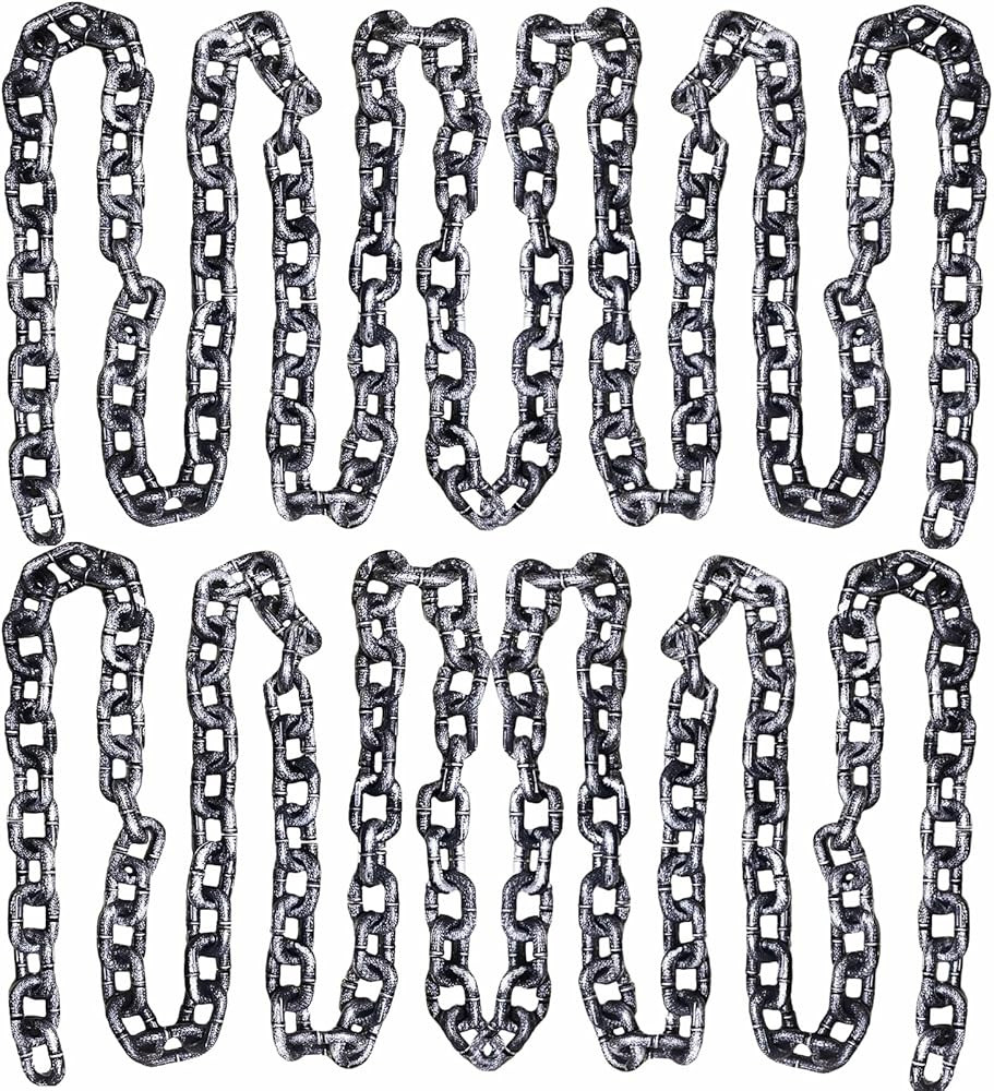 2 Pack Halloween Chains Removable Large Plastic Chains Props for Halloween Party Decoration Cospl... | Amazon (US)