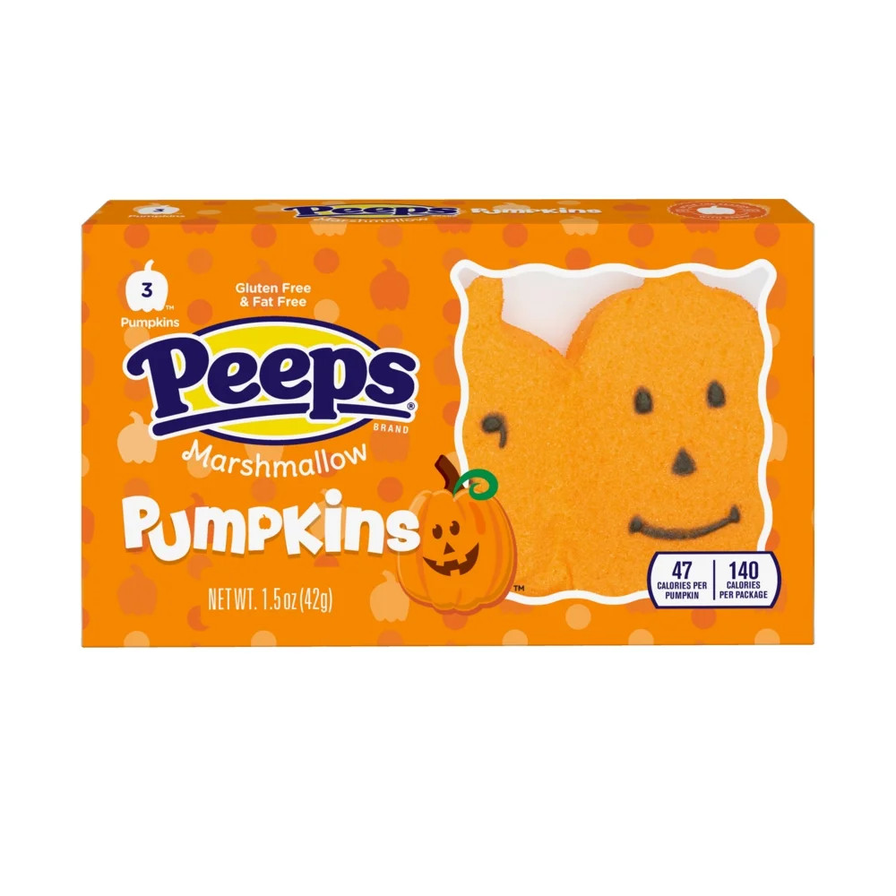 PEEPS Marshmallow Pumpkins Halloween Candy, 3 Count (1.5 Ounce) | Walmart (US)