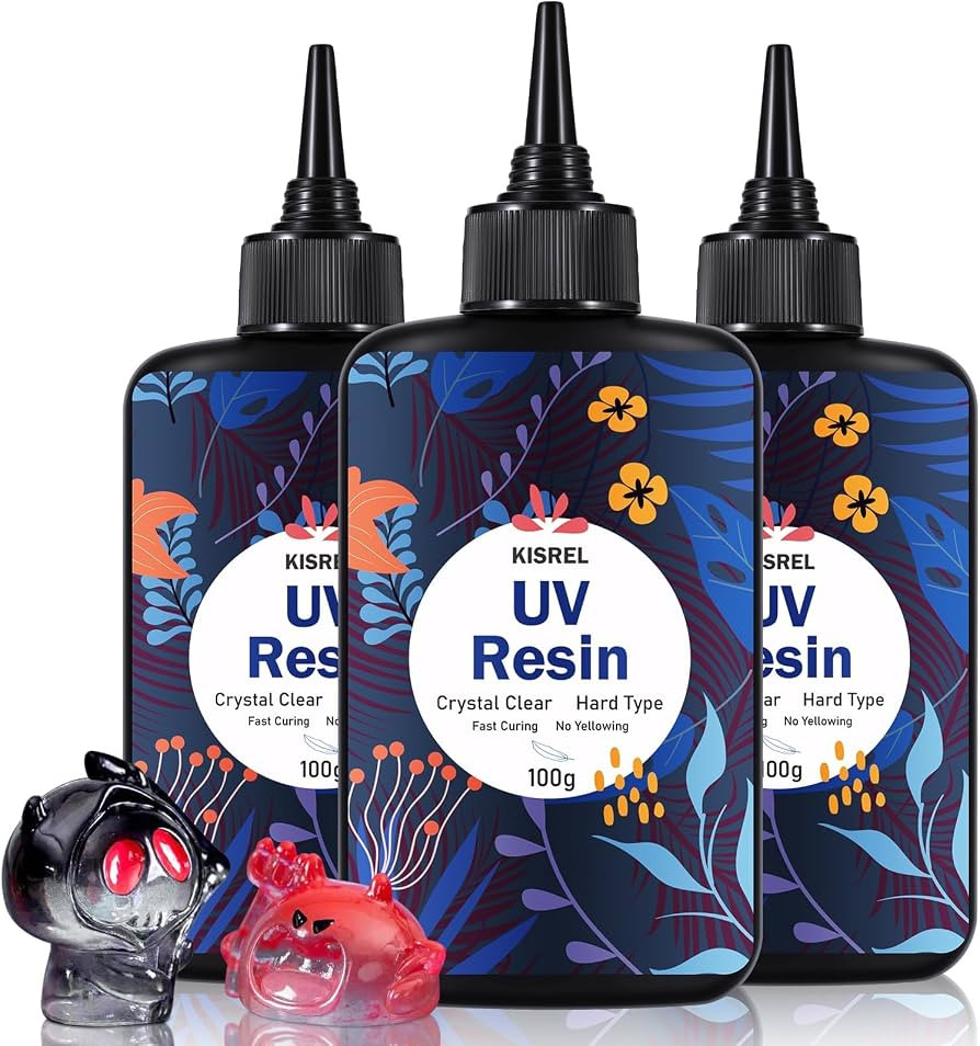 KISREL UV Resin 300g - Upgraded UV Resin Kit, Hard Type Crystal Clear Ultraviolet Curing UV Epoxy... | Amazon (US)