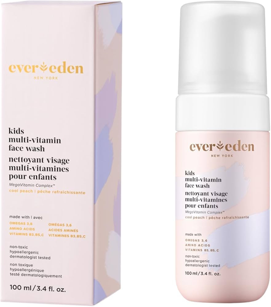 Evereden Kids Face Wash: Cool Peach, 3.4 fl oz. | Gentle Kids Skin Care | Non-toxic and Clean Ing... | Amazon (US)