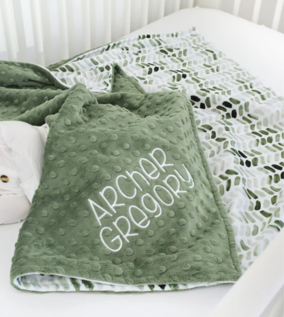 Personalized Blanket for Baby TwoBeesBabyBoutique

 Green Minky Blanket with Name | Custom Name Baby Shower Gift | Embroidered Blanket for Newborn | baby shower 


#LTKfamily #LTKbaby #LTKkids