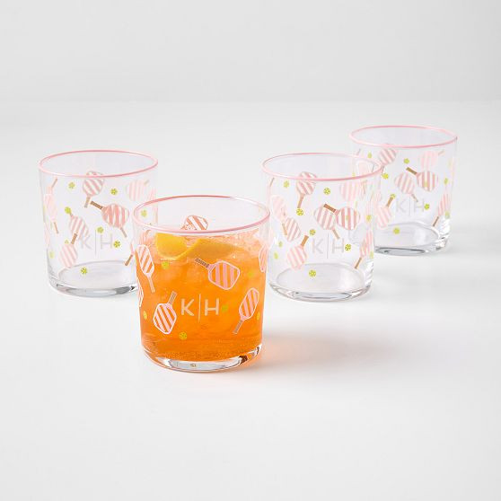 Pickleball Double Old Fashioned Glasses, Set of 4 | Mark and Graham